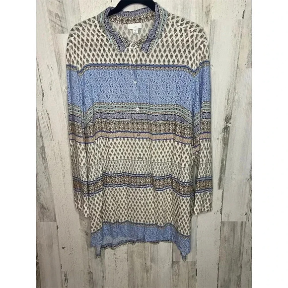 J.‎ Jill Women's 2XL Multicolor Geometric Tunic Blouse Long Sleeve - Picture 1 of 7